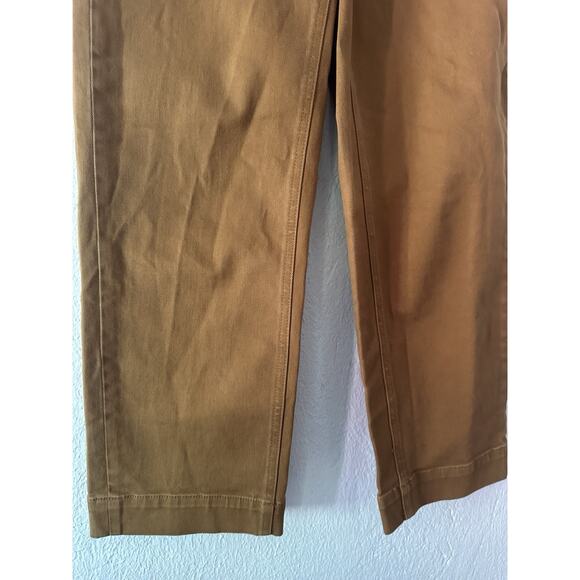 EVERLANE Regular Straight Leg Cropped Pant Jeans High Rise Chino Yellow Sz 4 - Picture 6 of 11